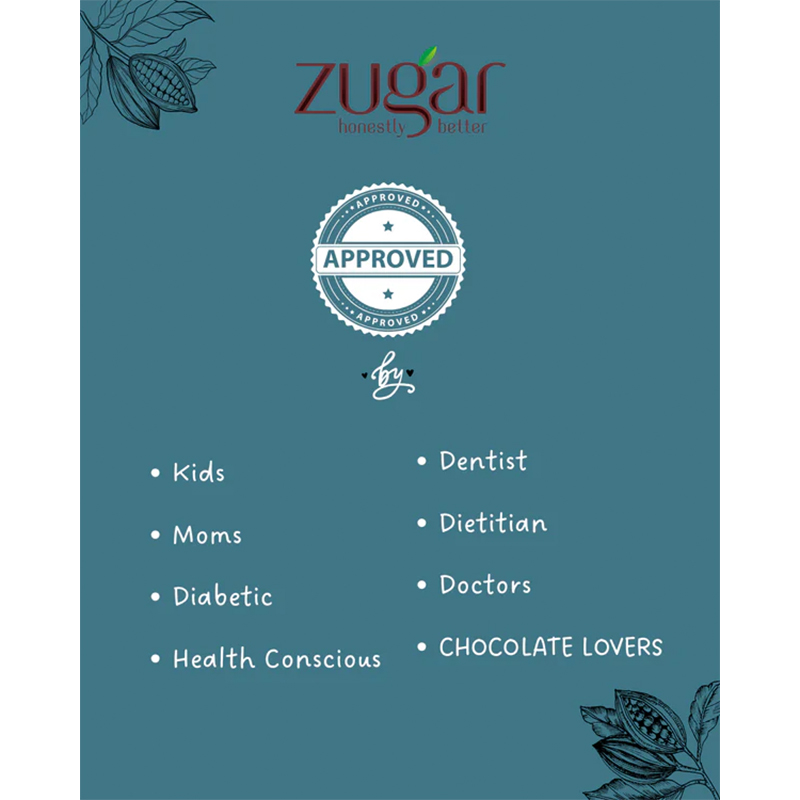 Zugar Smooth  Silky Milk Chocolate 20g  Zero Refined Sugar