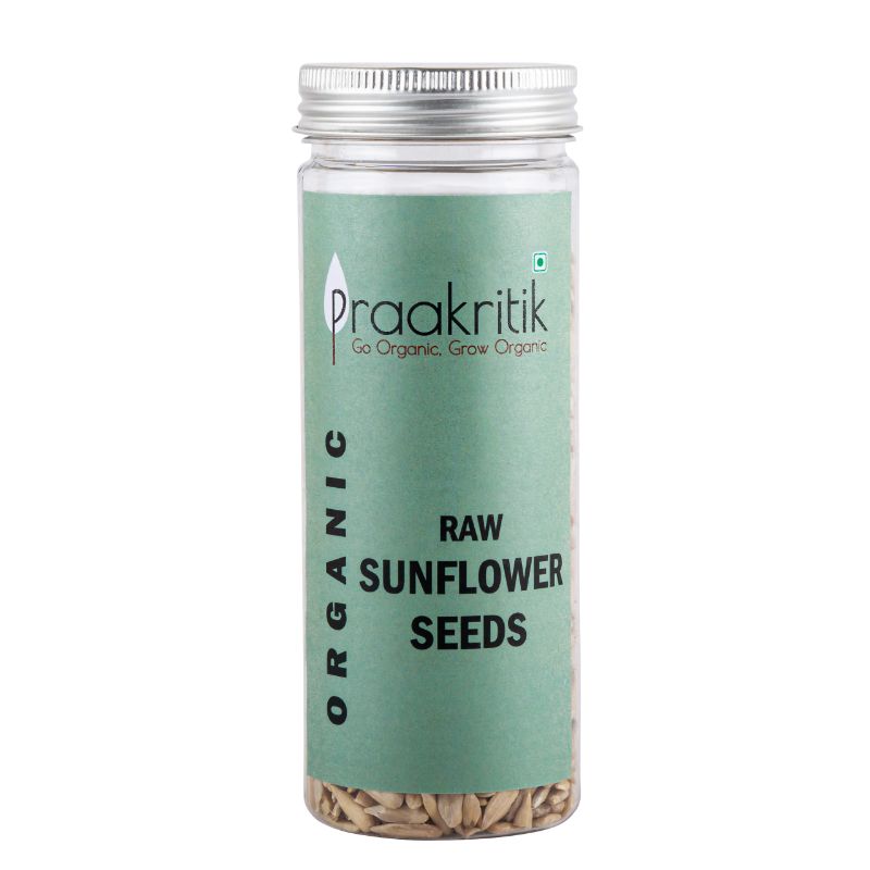 Praakritik Organic Sunflower Seeds Dry Seeds For Eating Raw Healthy Snack For Skin Rich In Protein Vitamin E Superfood 150Gm