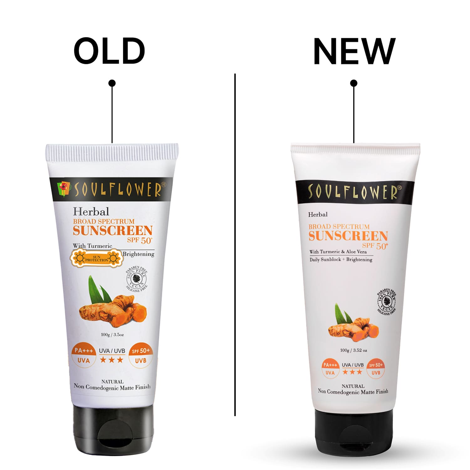 Soulflower Herbal Broad Spectrum Sunscreen SPF 50 with Turmeric 100g