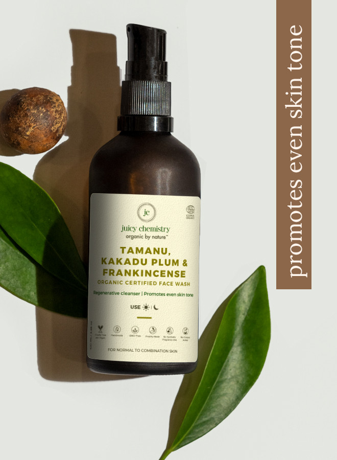 Juicy Chemistry Tamanu Kakadu Plum  Frankincense Organic Face Wash - For Damaged  Pigmented Skin