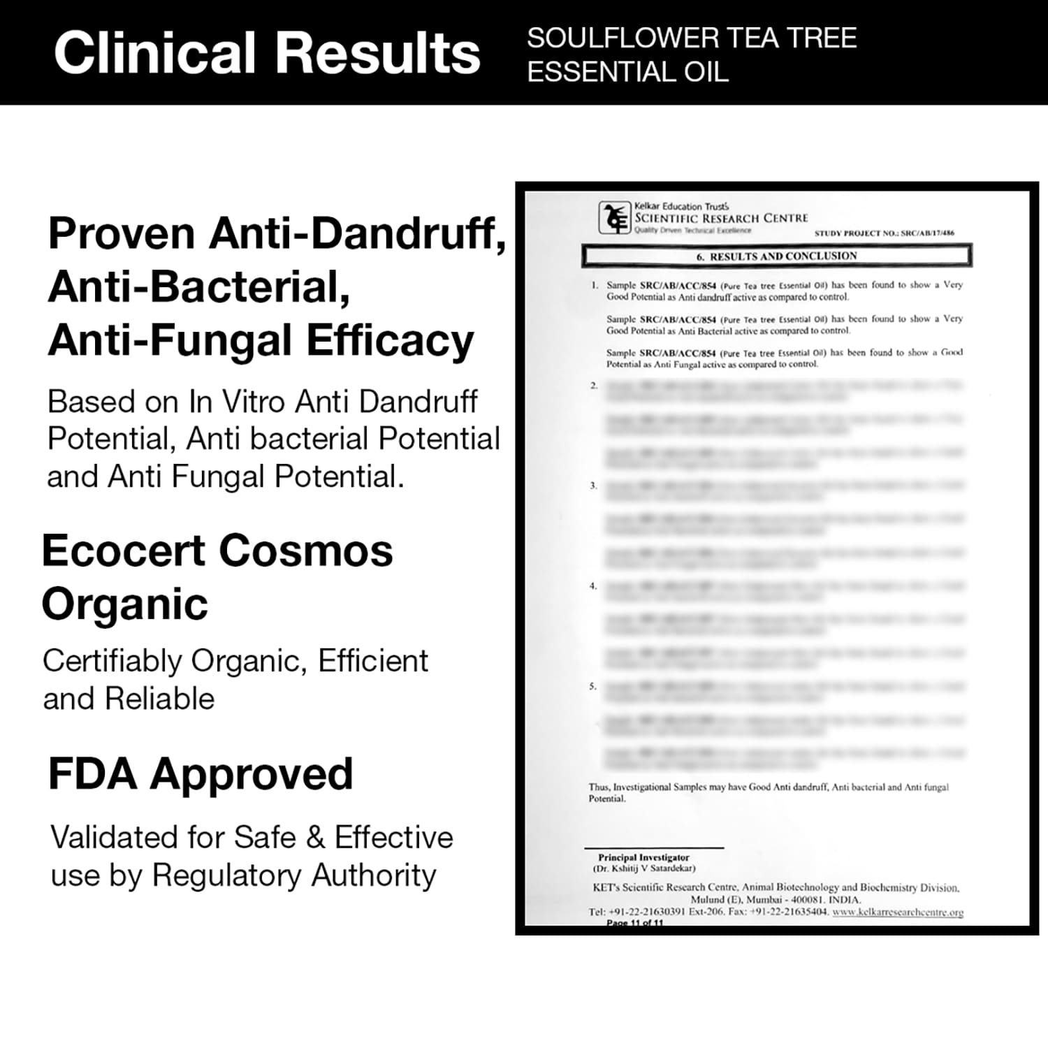 Soulflower Tea Tree Essential Oil 15ml for Dandruff and Acne