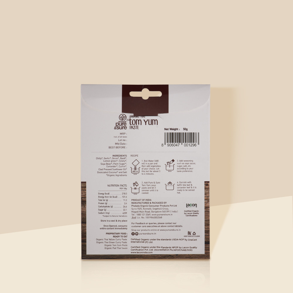 Pure  Sure Organic Tom Yum Paste - 50 Gm