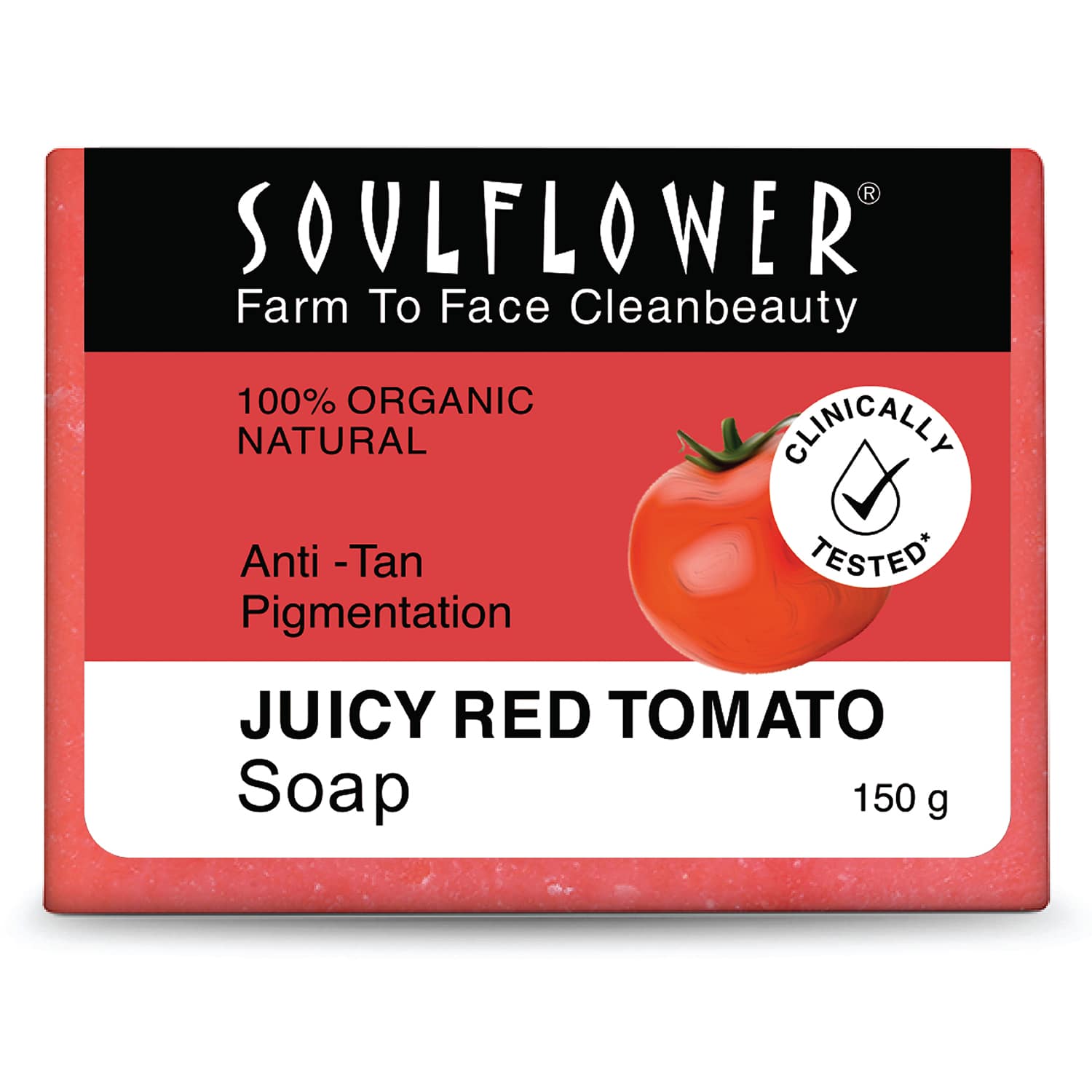 Soulflower Juicy Red Tomato Soap 150g