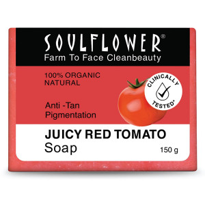 Image of Soulflower Juicy Red Tomato Soap 150g