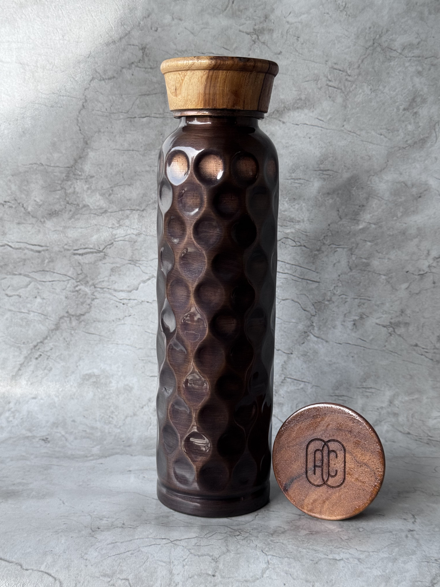 Ac Tulsi Antique Diamond Copper Bottle 1000 Ml - 1 U