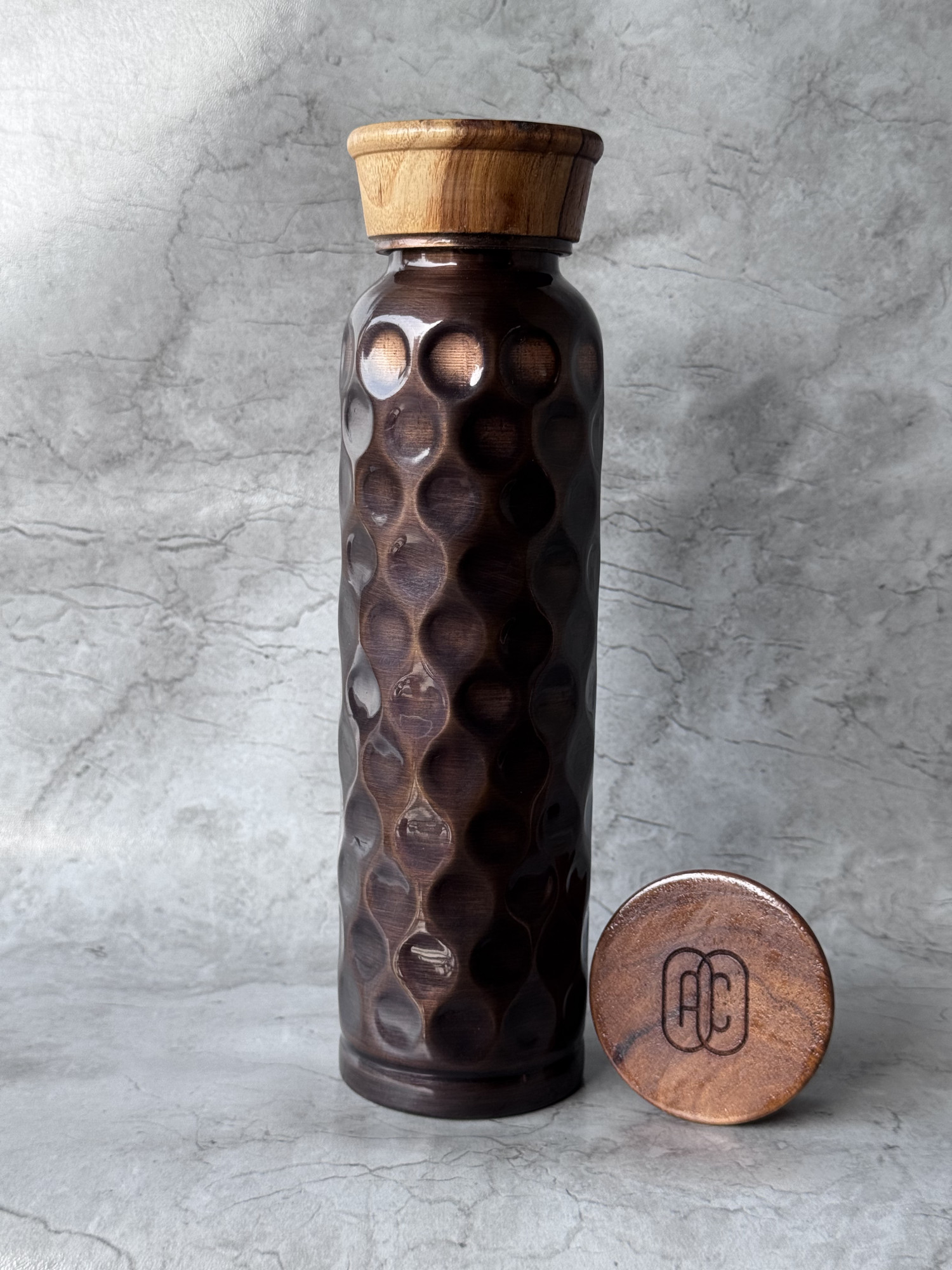 Ac Tulsi Antique Diamond Copper Bottle 1000 Ml - 1 U
