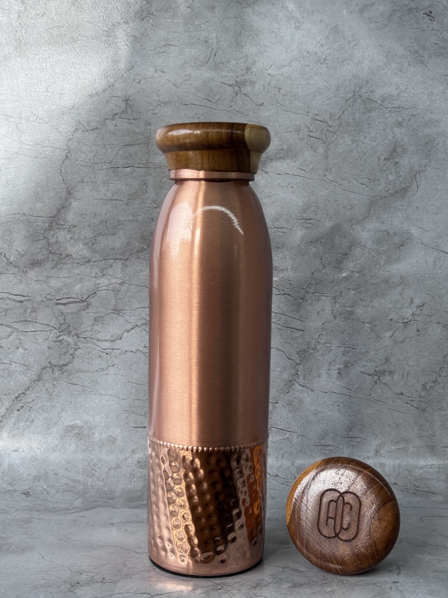 Ac Ayurveda Half Spotted Copper Bottle 1000 Ml - 1 U