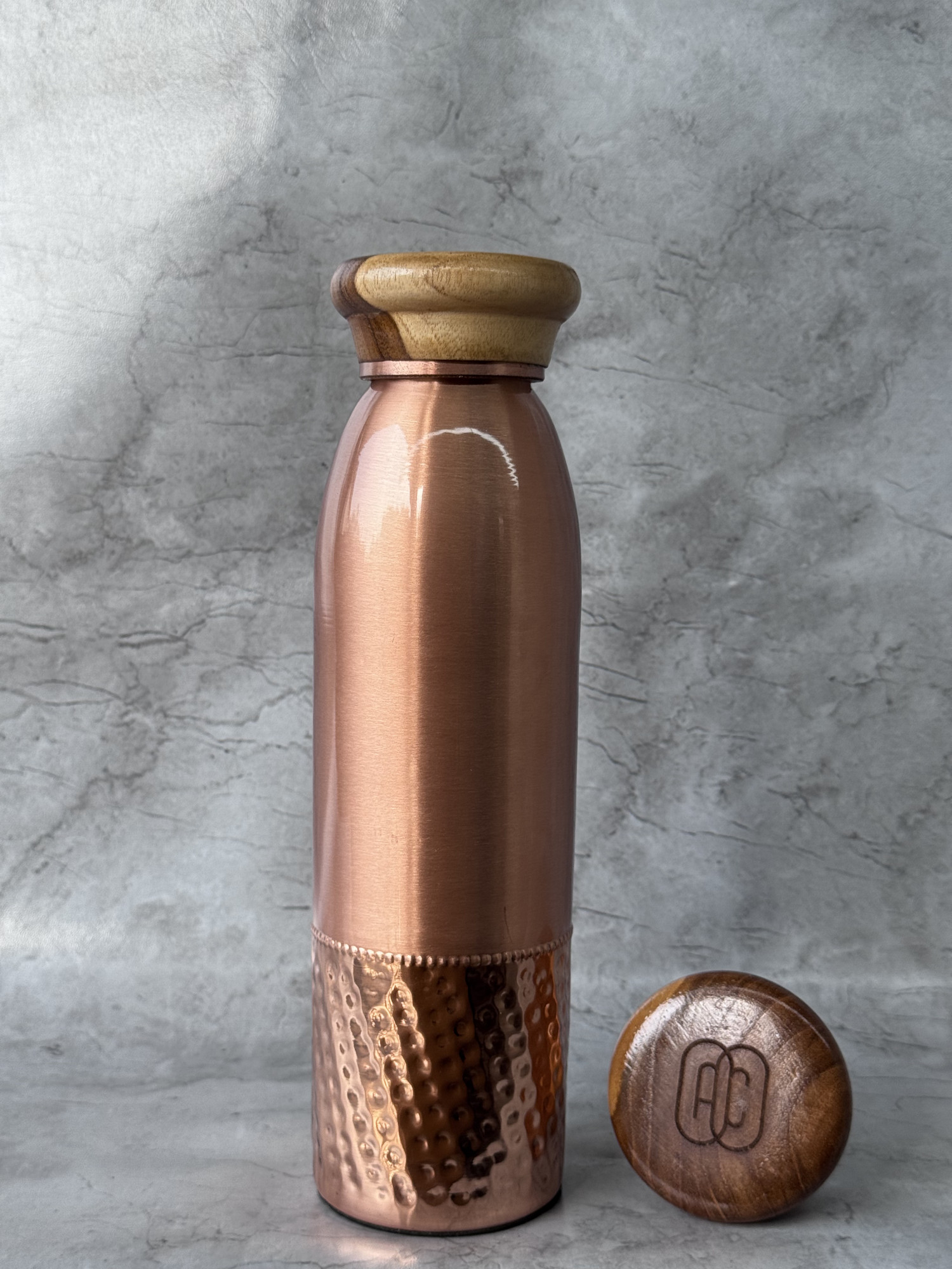 Ac Ayurveda Half Spotted Copper Bottle 1000 Ml - 1 U