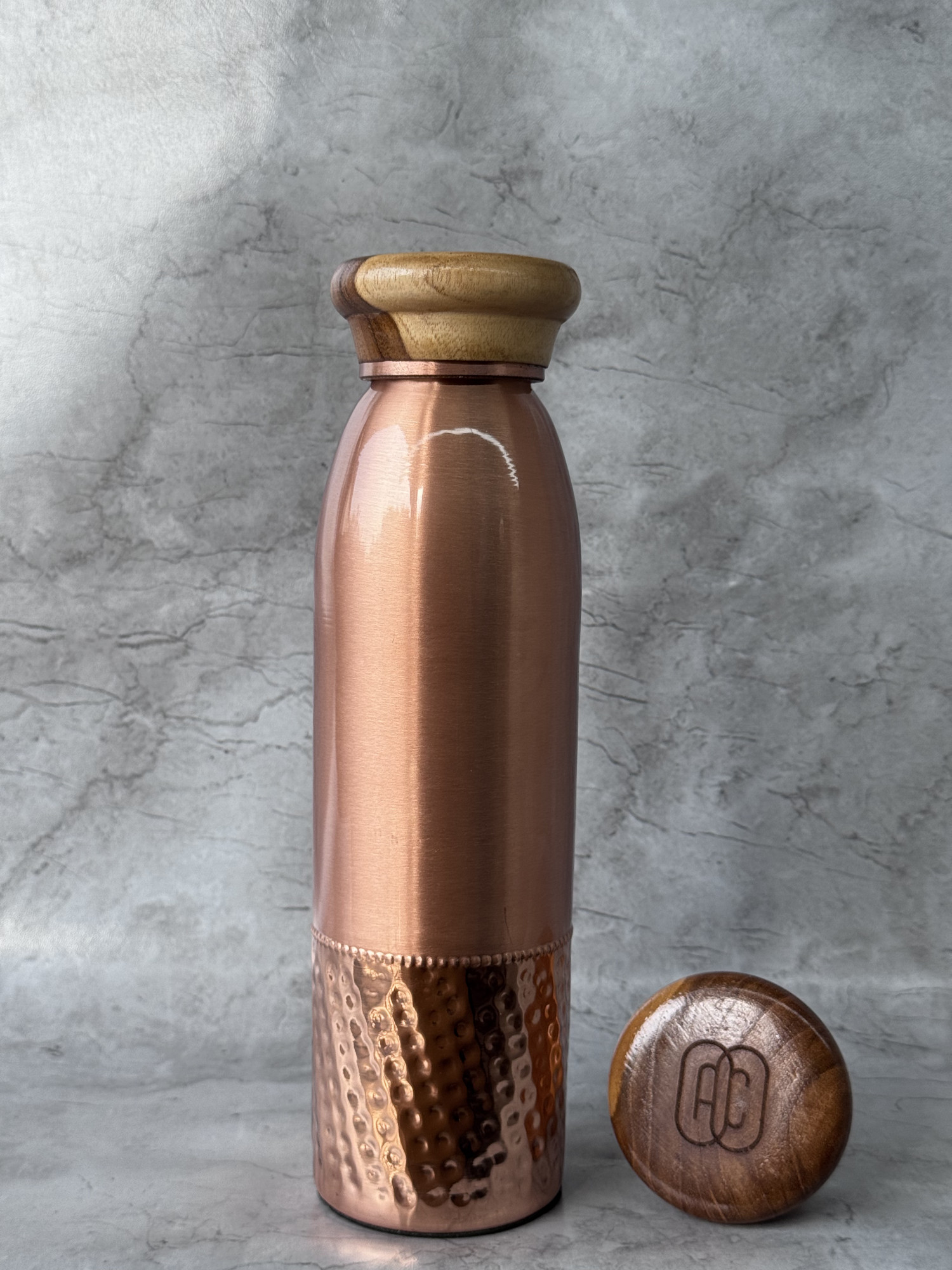 Ac Ayurveda Half Spotted Copper Bottle 1000 Ml - 1 U