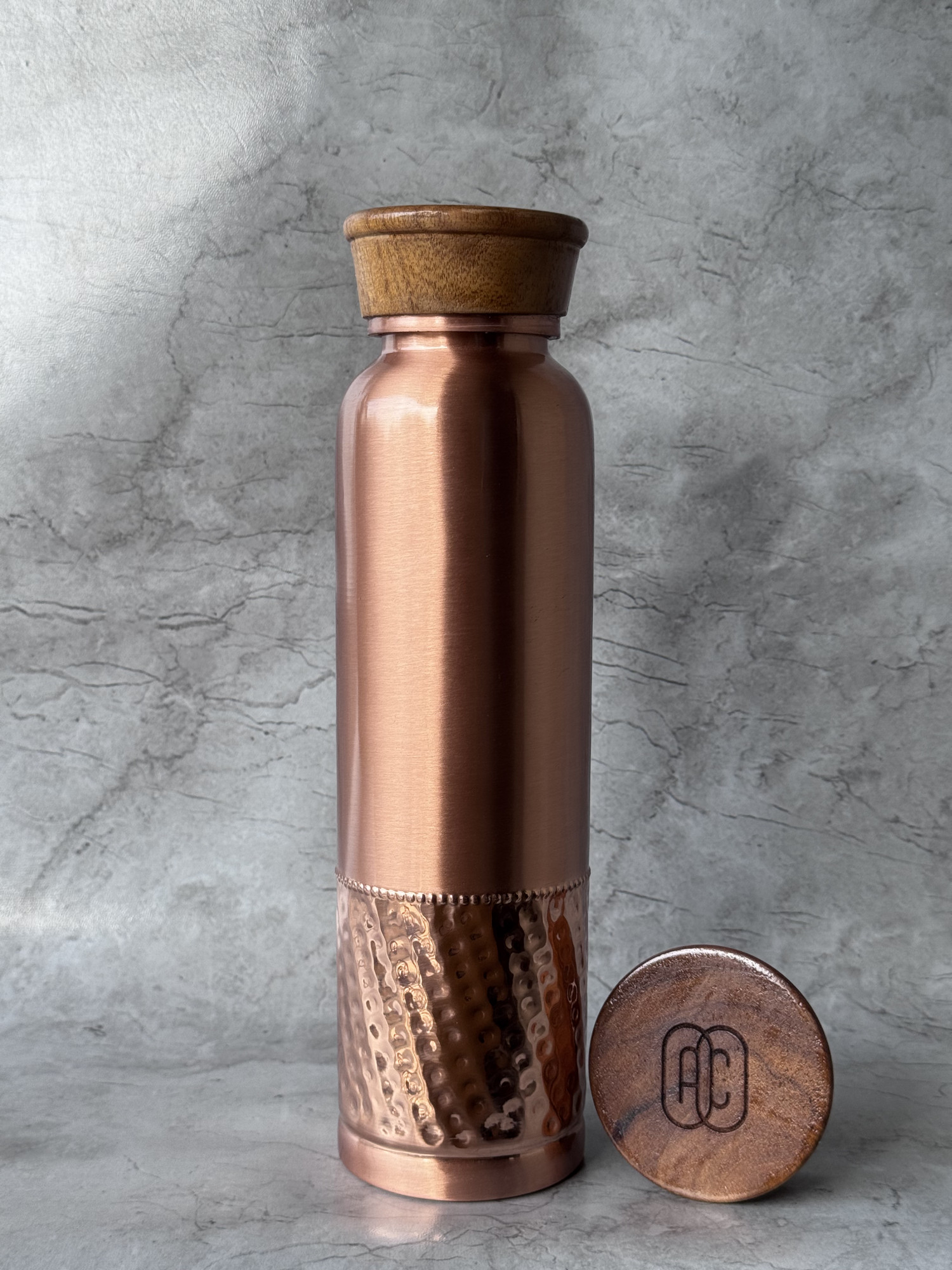 Ac Tulsi Half Spotted Copper Bottle 1000 Ml - 1 U