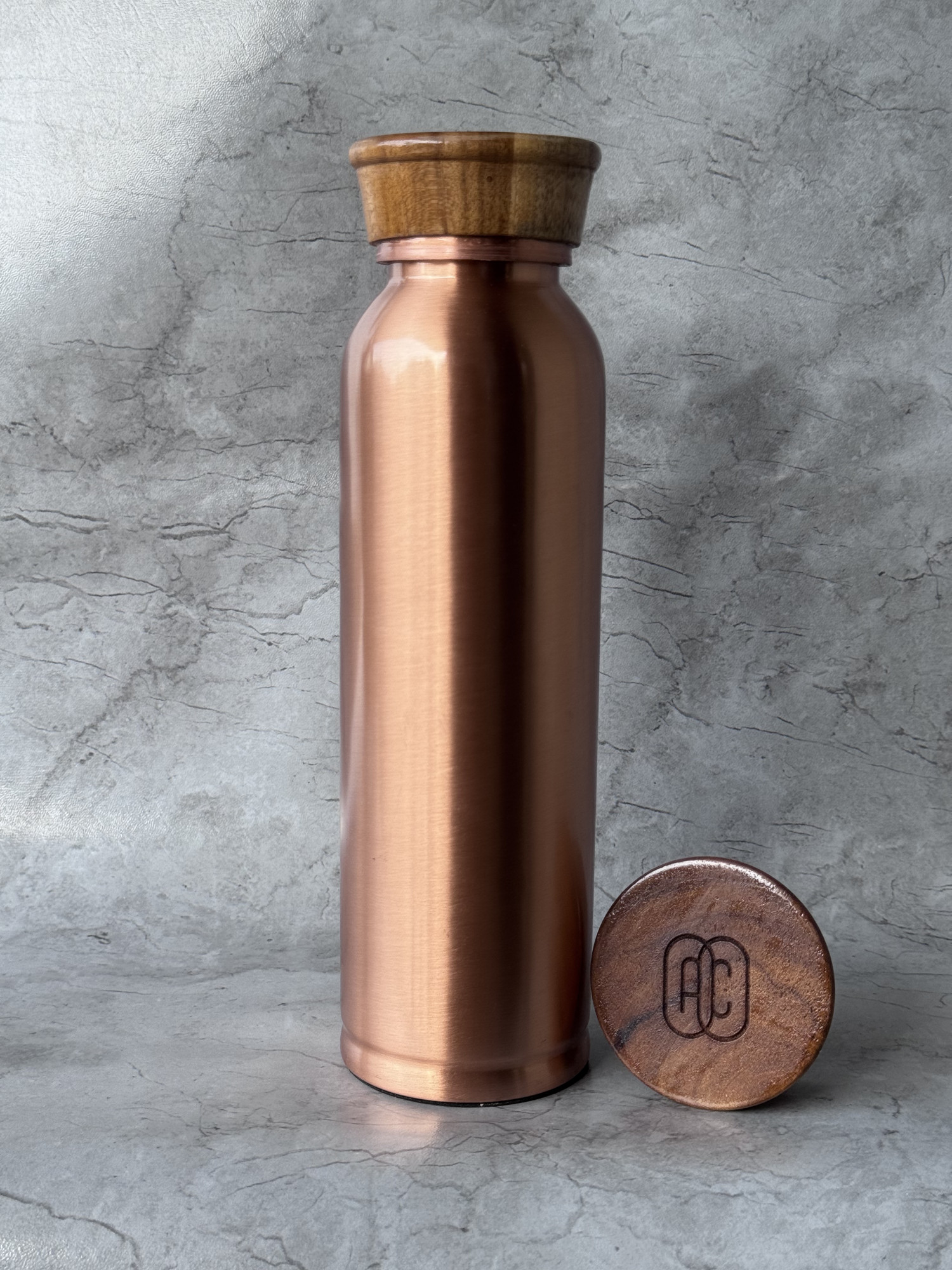 Ac Tulsi Plain Copper Bottle 1000 Ml - 1 U