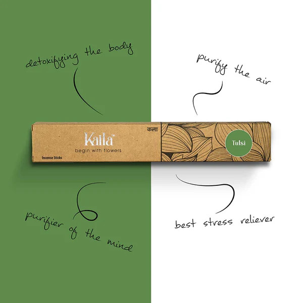 Kalla Tulsi Agarbatti 40u - 70 Gm