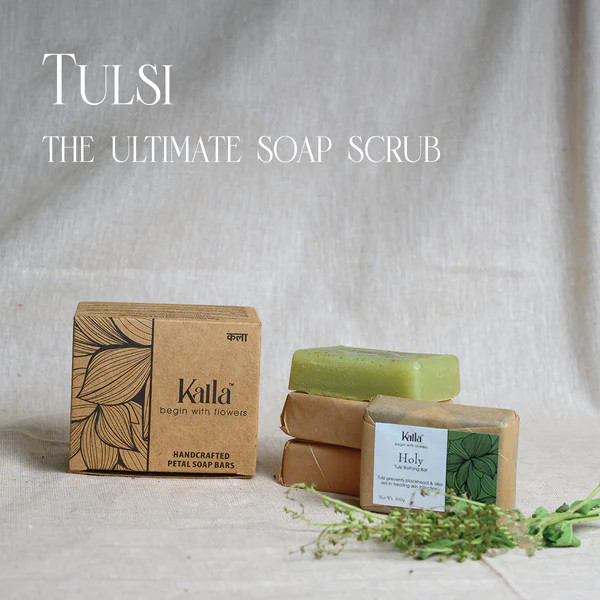 Kalla Tulsi Soap Box 100gx4u - 400 Gm