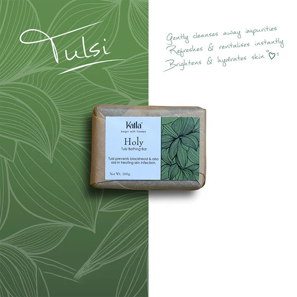 Kalla Tulsi Soap Box 100gx4u - 400 Gm