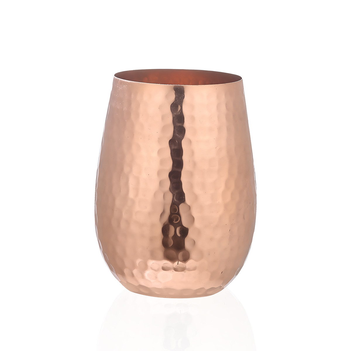 Copper Tulip Drinking Glass Set of 2 350ml Ayurvedic Tamba Glass