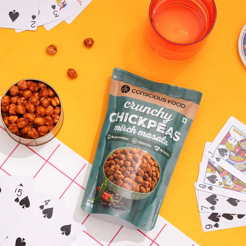 Conscious Food Crunchy Chickpeas 50g - High Protein Snack