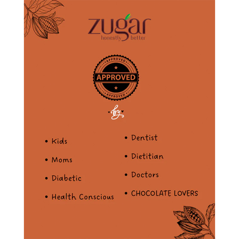 Zugar 55 Dark Vegan Chocolate Orange 45g Zero Refined Sugar
