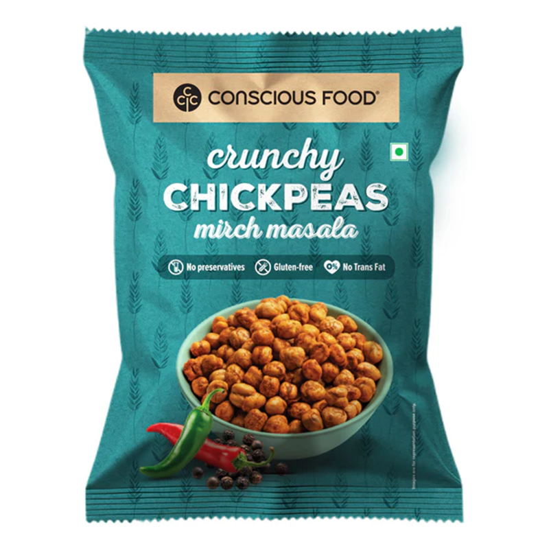 Conscious Food Crunchy Chickpeas 50g - High Protein Snack