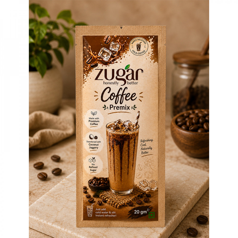 Image of Zugar Coffee Premix 20g – No Refined Sugar, Natural Instant Coffee