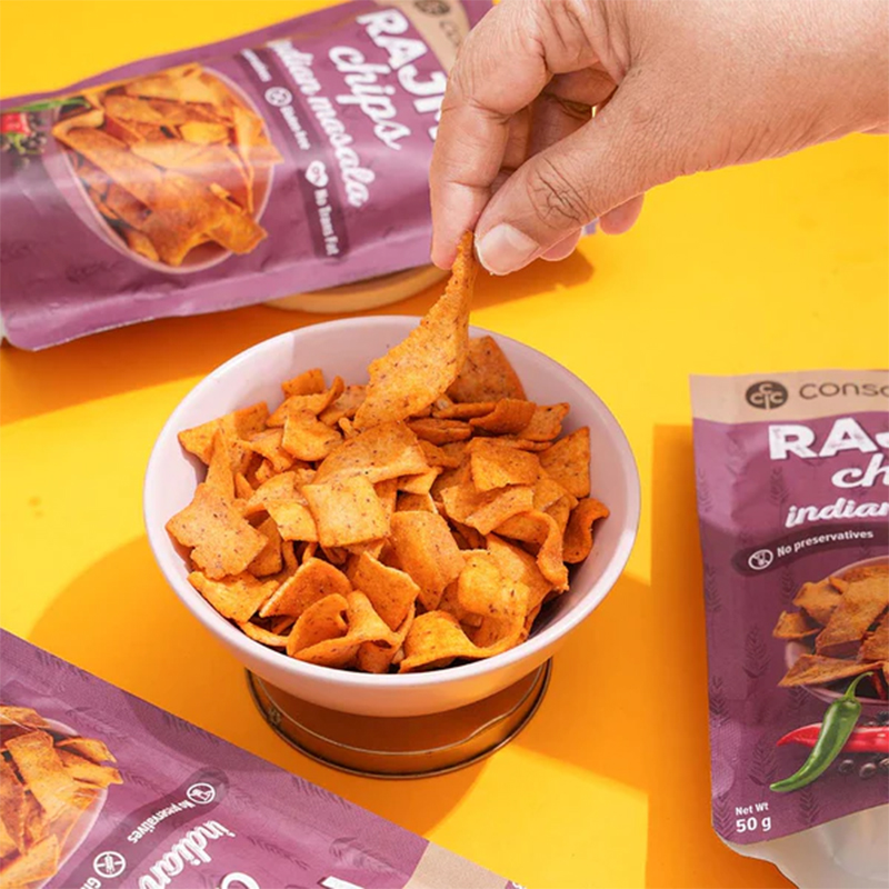 Conscious Food Rajma Chips 50g - High-Protein Bean Snack