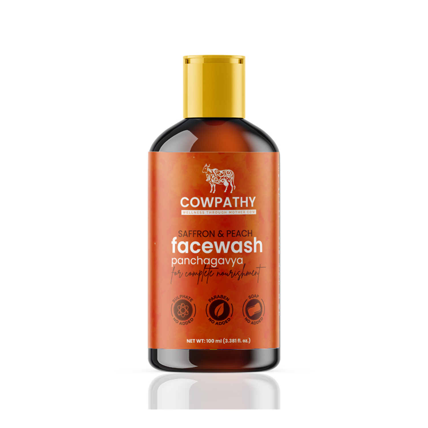 Cowpathy Panchgavya Face Wash Saffron Peech 100ml