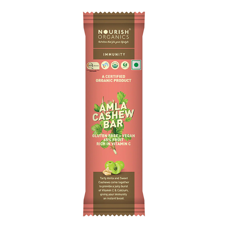Nourish Organics Amla Cashews Bar 30g