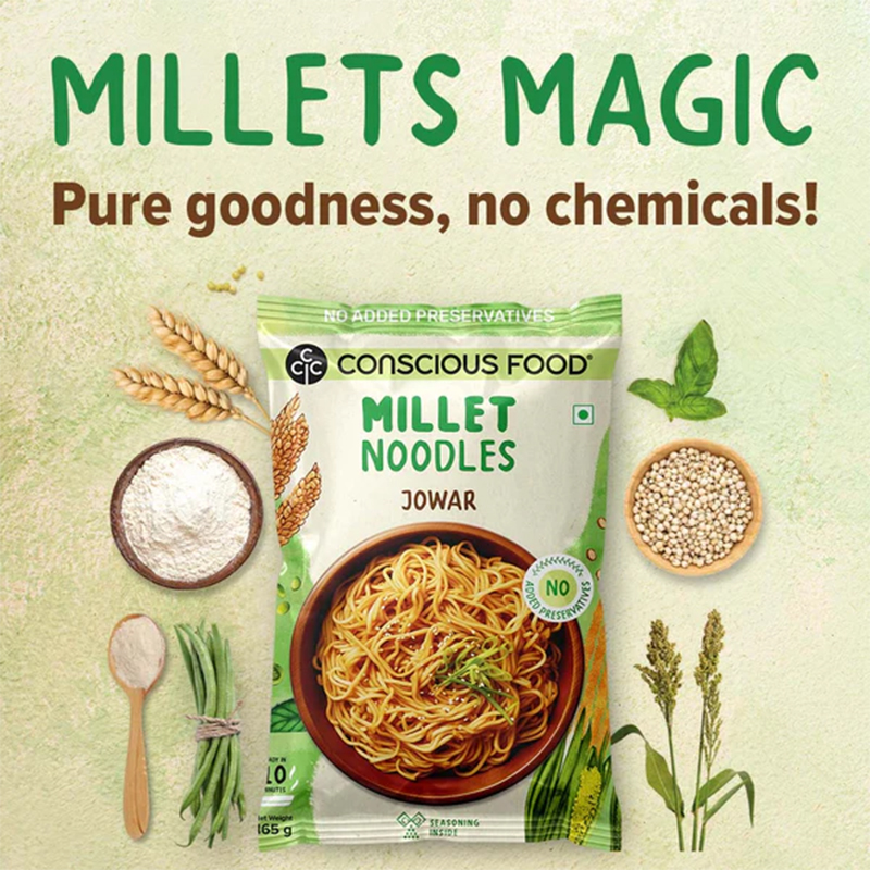 Conscious Food Jowar Millet Noodles 162g  Healthy Alternative