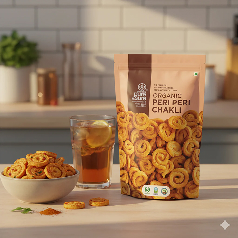 Pure Sure Organic Peri Peri Chakli - 150 Gm
