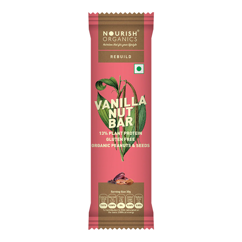Nourish Organics Vanilla Nut Bar 30g