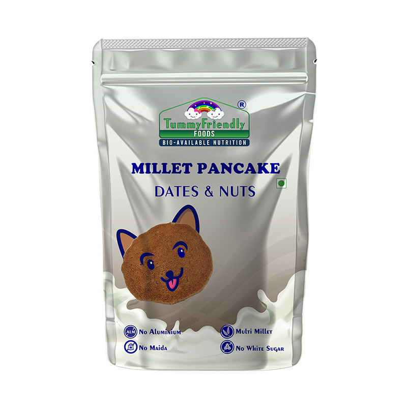 TummyFriendly Foods Millet Pancake Mix With Dates And Nut Flakes - 150 Gm