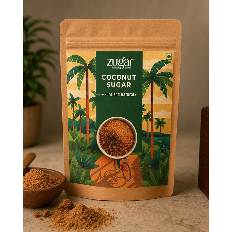 Zugar Organic Coconut Sugar 150g  Low GI Natural Sweetener