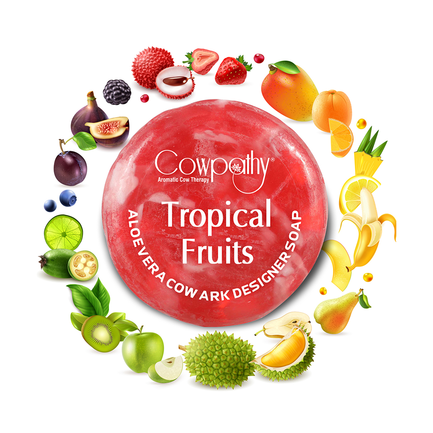 Cowpathy Hand Made Soap Tropical Fruits