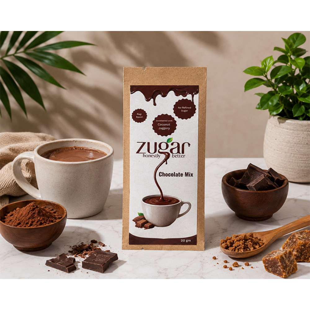 Image of Zugar Chocolate Mix 20g – No Refined Sugar, Instant Hot Chocolate