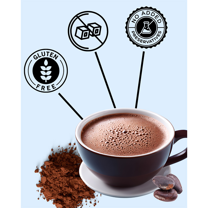 Zugar Chocolate Mix 20g No Refined Sugar Instant Hot Chocolate