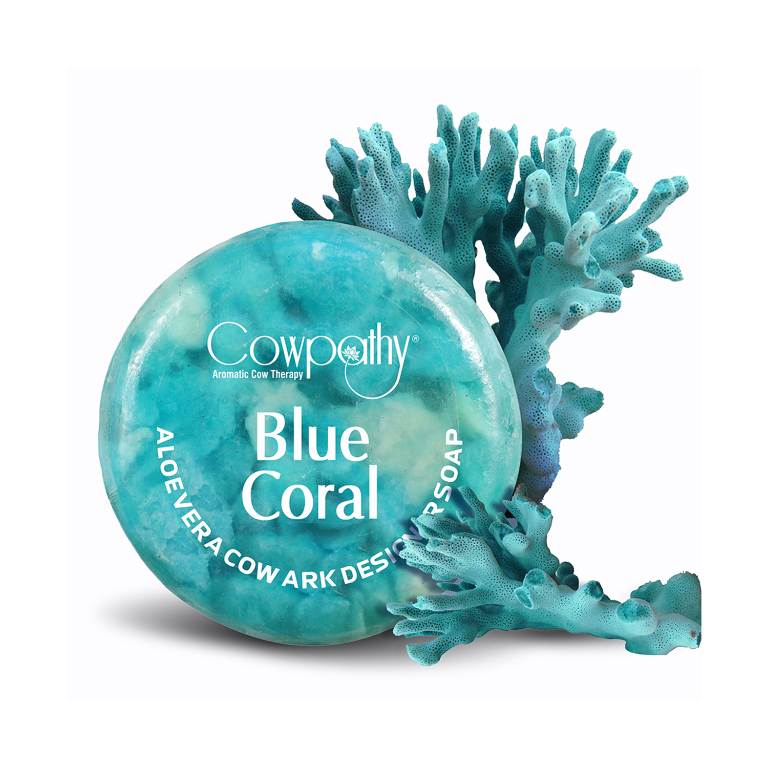 Cowpathy Hand Made Soap Blue Coral