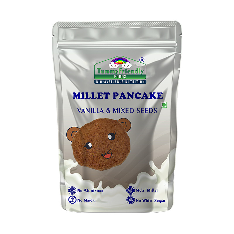 TummyFriendly Foods Millet Pancake Mix Vanilla Mixed Seeds - 150 Gm