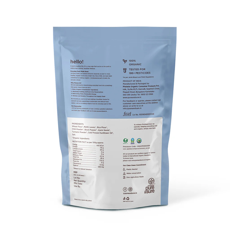 Pure  Sure Organic Methi Sticks - 120 Gm