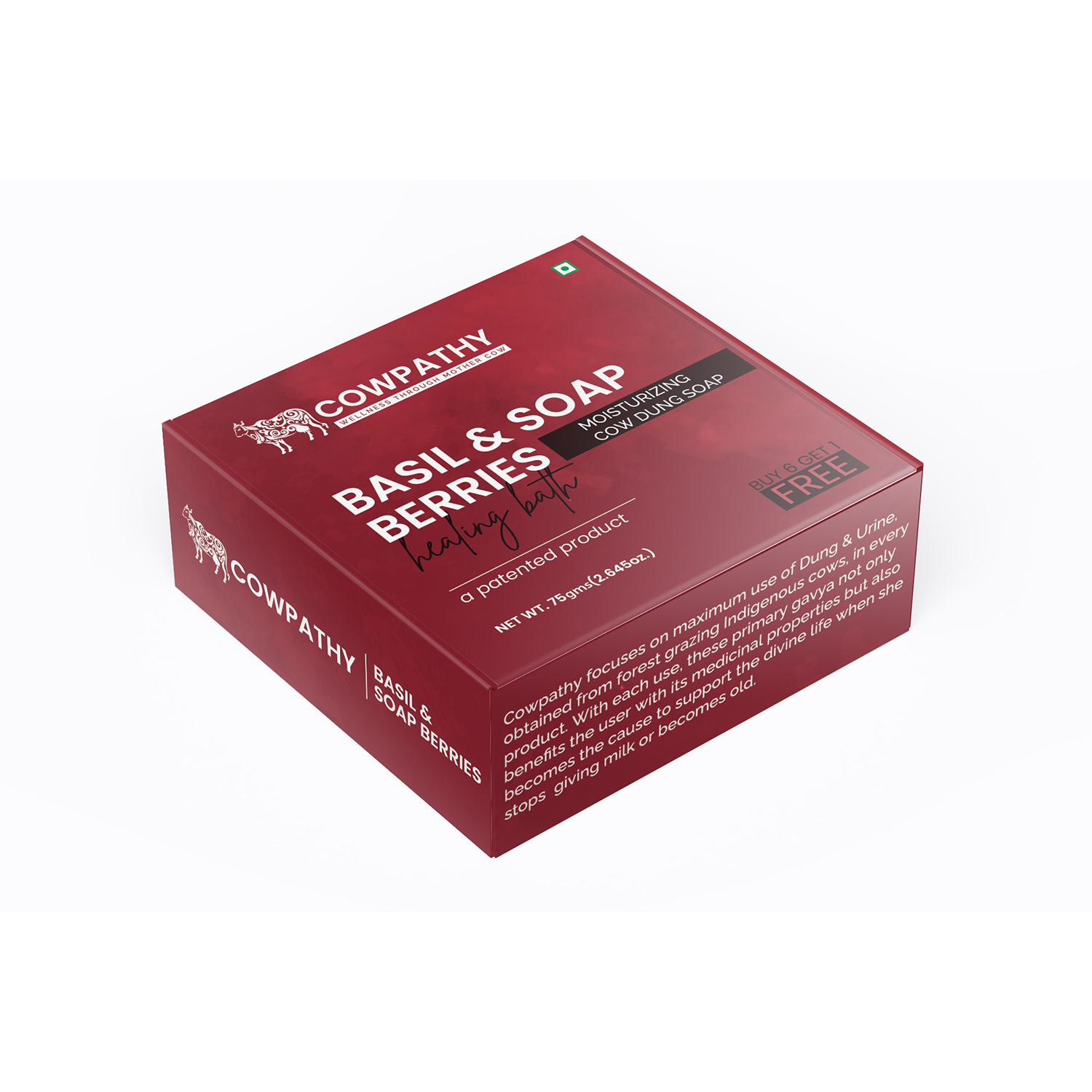 Cowpathy Cow Dung Soap Basil