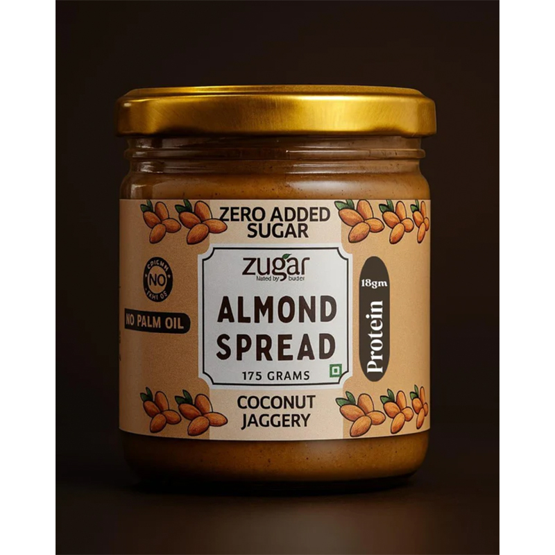 Zugar Pure Almond Spread 80g No Added Sugar Stone-Ground
