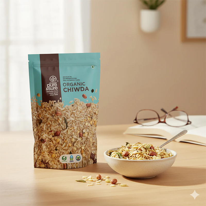 Pure  Sure Organic Sweet  Salt Chiwda - 100 Gm