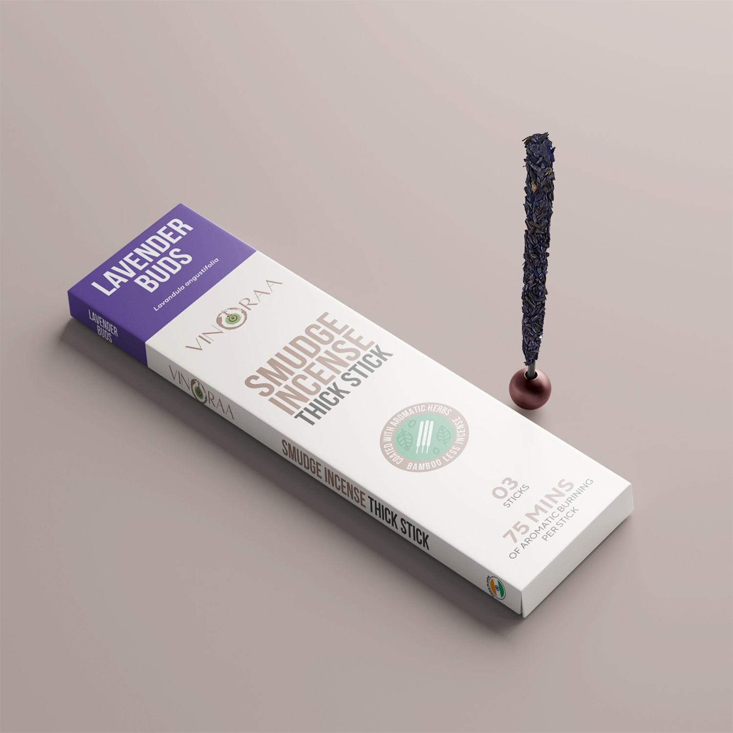Cowpathy Smudge incense Lavenderbamboo Less