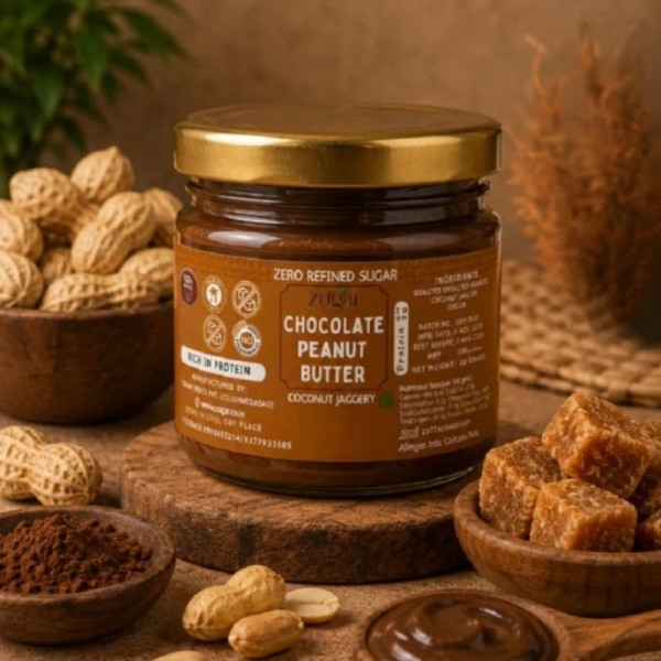 Image of Zugar Chocolate Peanut Spread 80g – No Refined Sugar, Coconut Jaggery