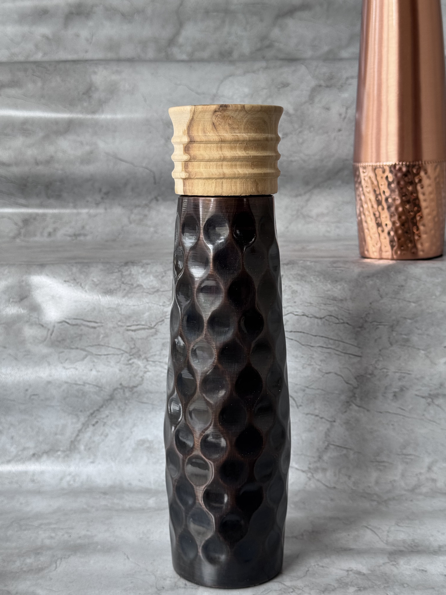 Vedavari Antique Diamond Copper Bottle 1000 Ml - 1 U