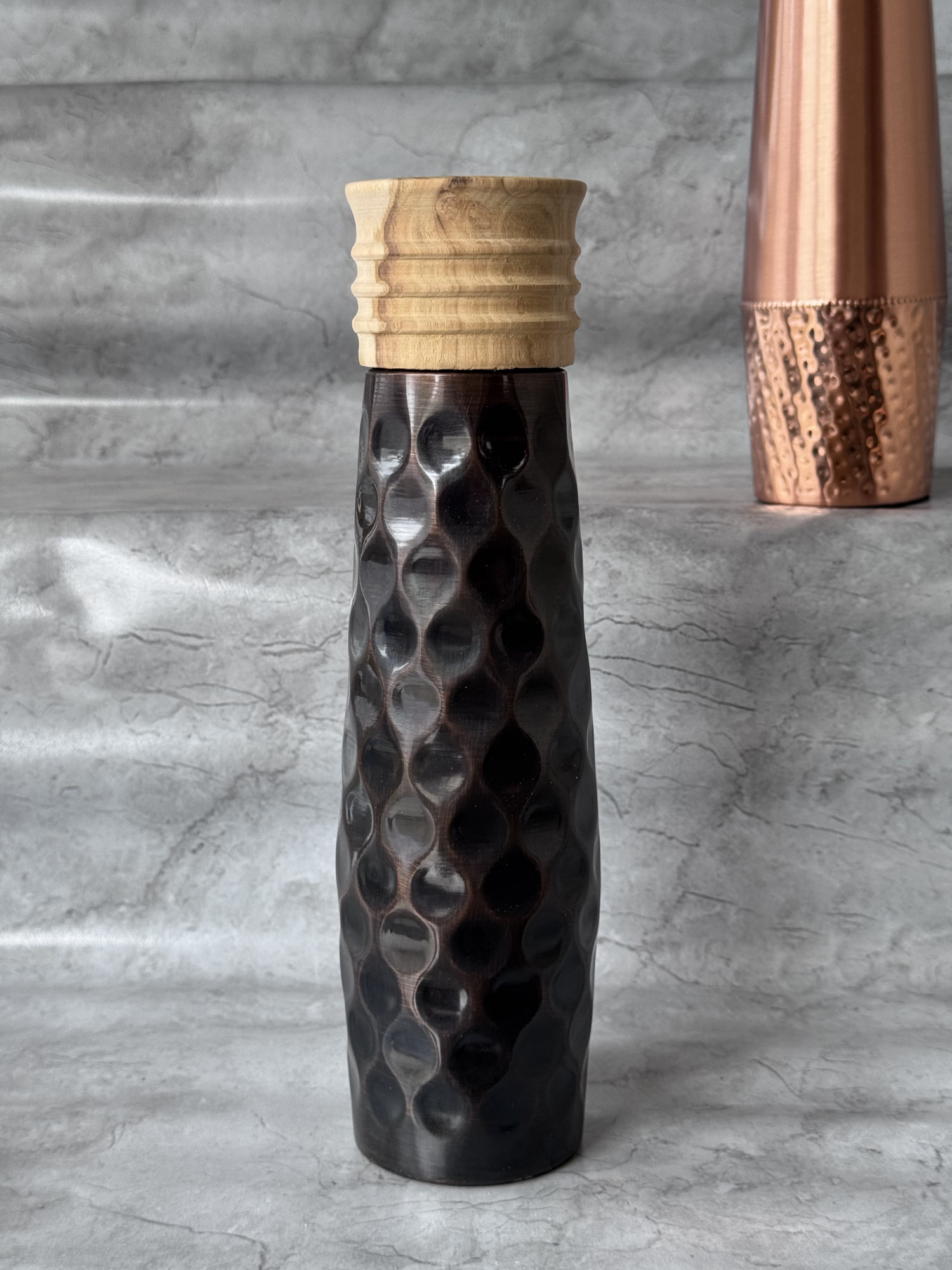 Vedavari Antique Diamond Copper Bottle 1000 Ml - 1 U