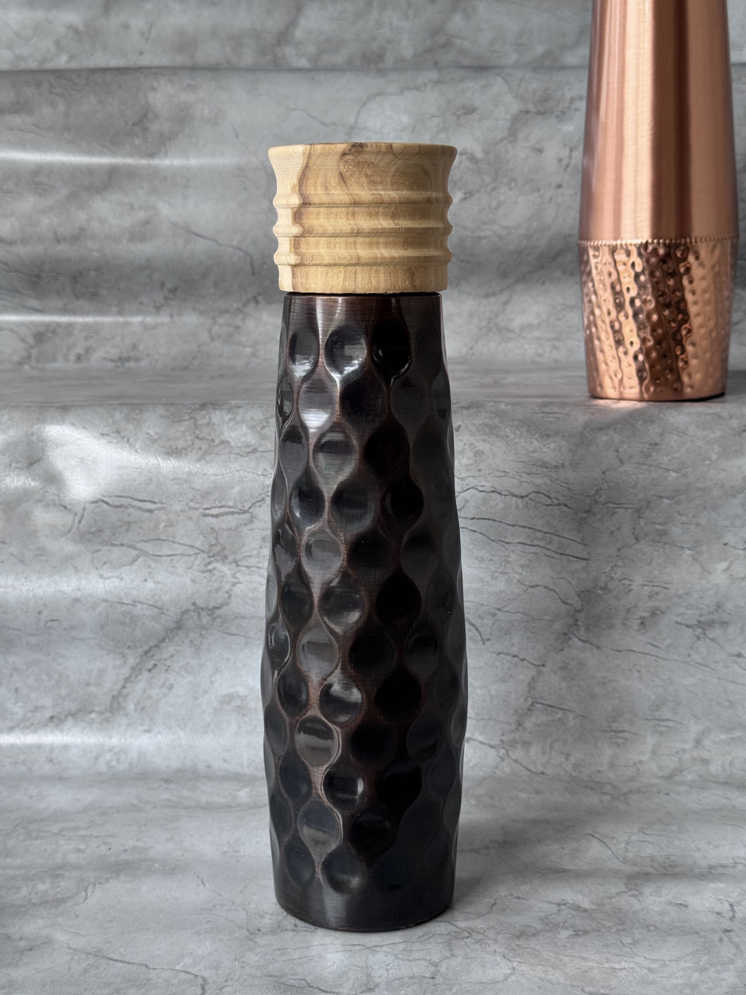 Vedavari Antique Diamond Copper Bottle 1000 Ml - 1 U