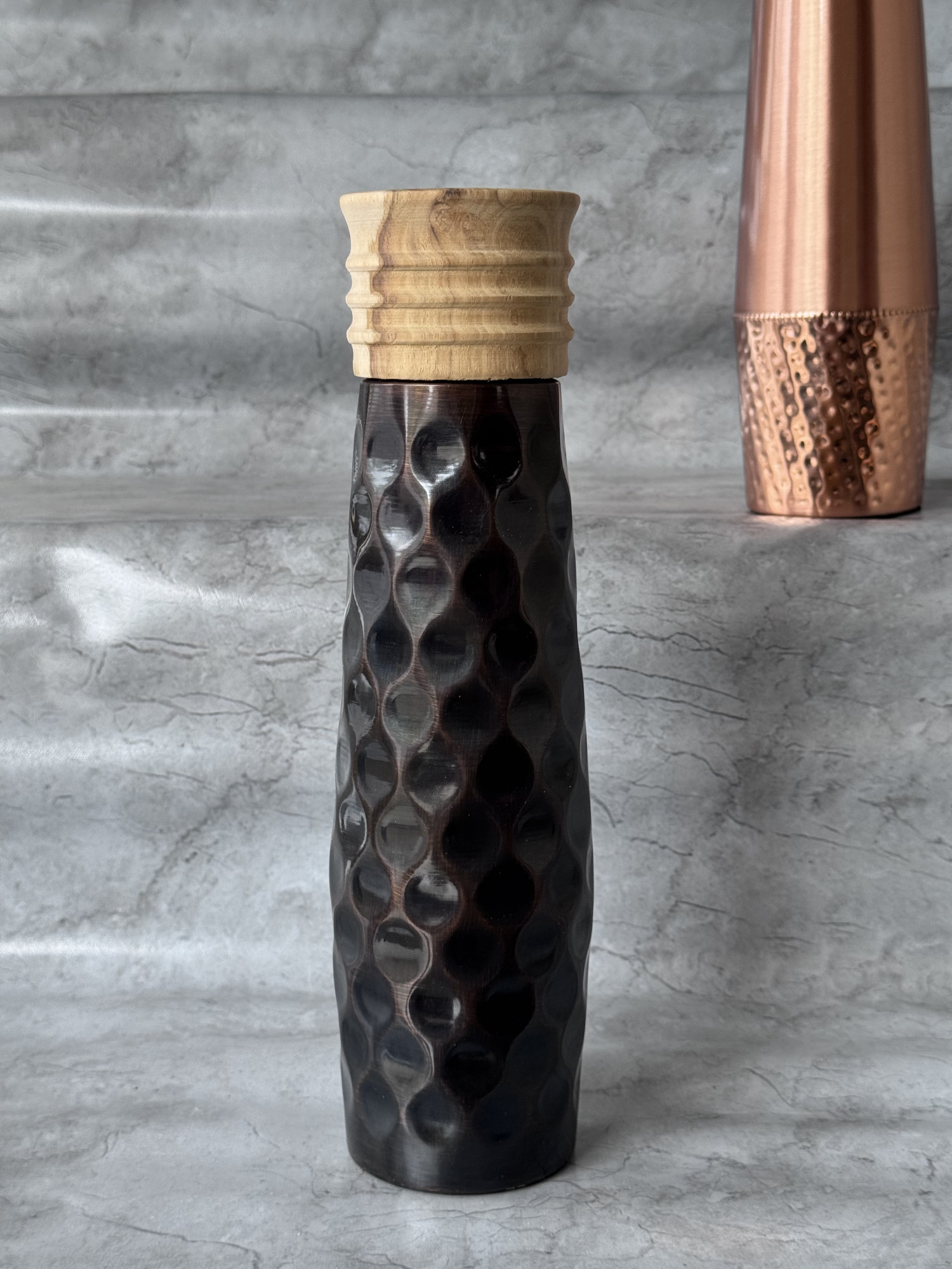 Vedavari Antique Diamond Copper Bottle 1000 Ml - 1 U