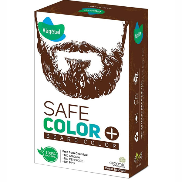 Safe Color Powder Vegetal Safe Color Dark Brown 25g: Natural Beard Coloring Treatment
