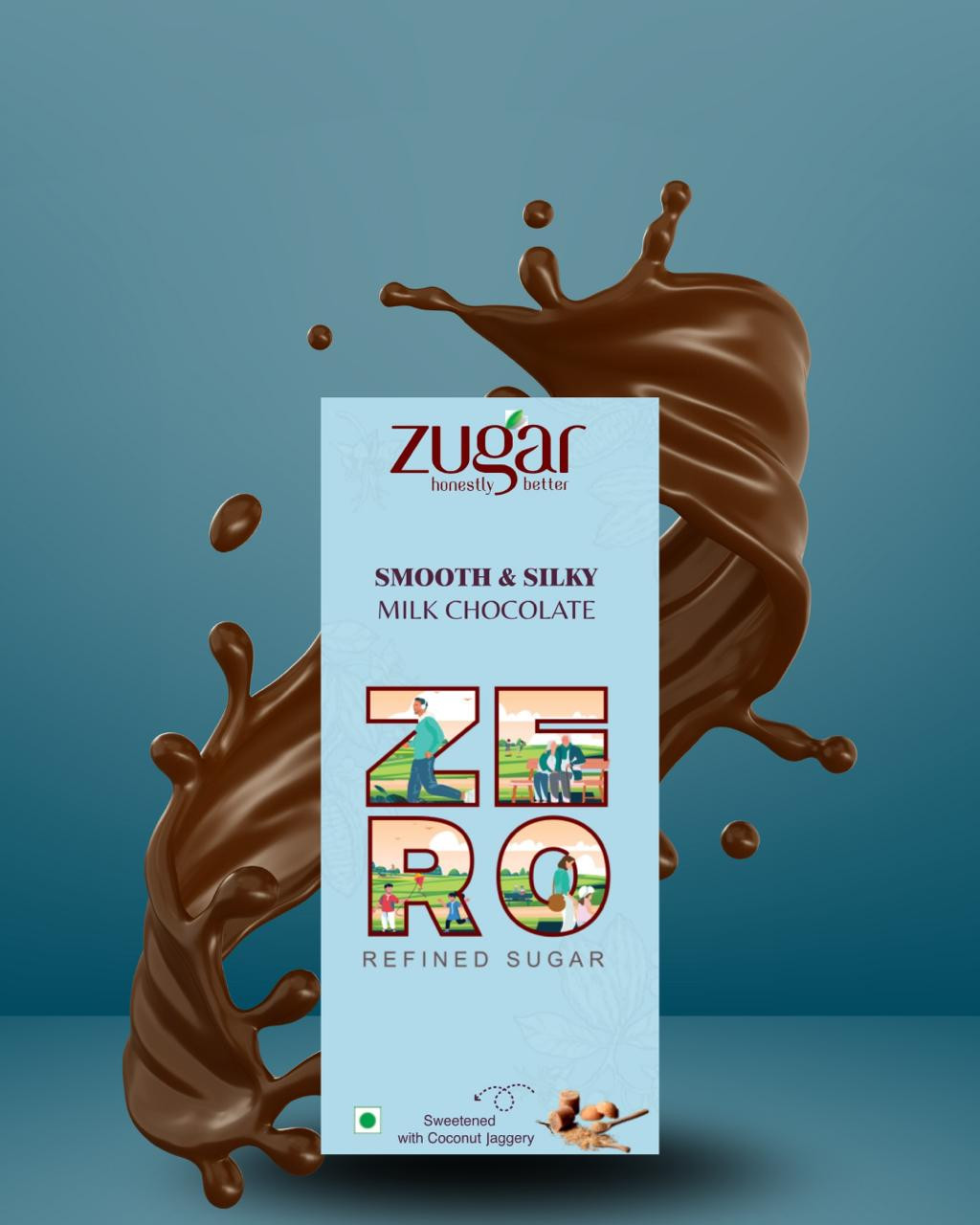 Milk Chocolate With Coconut Jaggery - 45 Gm