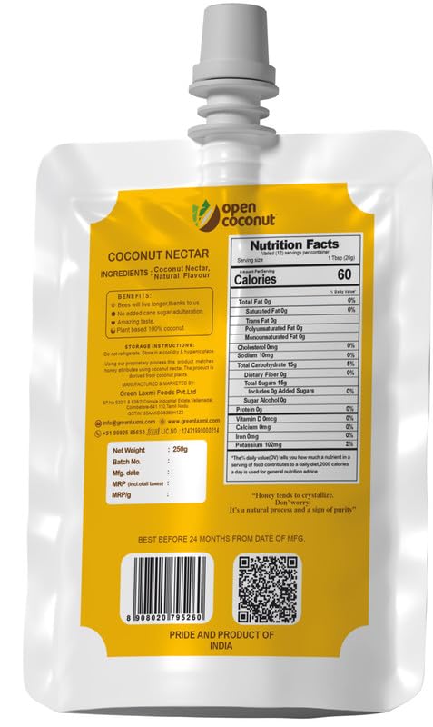 Coconut Sweetener Nectar Honey - 250 Gm