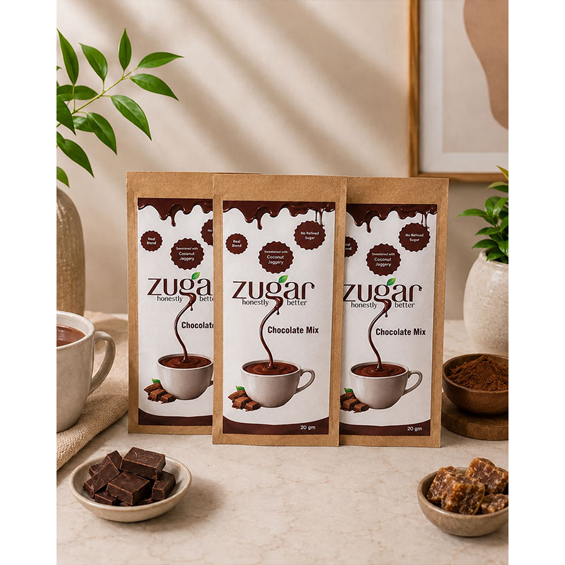 Zugar Chocolate Mix 20g Pack of 3 - 60g
